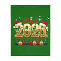 Christmas 2025 Family Blanket — Festive Velveteen Microfiber Throw