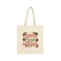 Holiday 'Candy Cane Wishes' Canvas Tote Bag