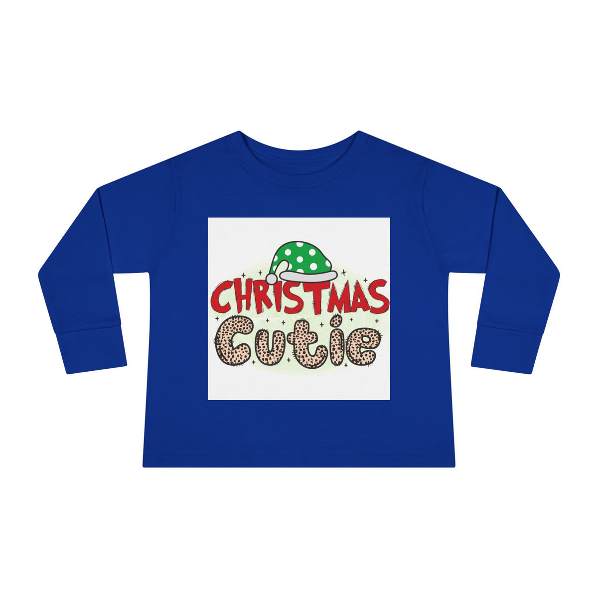 Toddler Long Sleeve Tee — "Christmas Cutie" Holiday Shirt