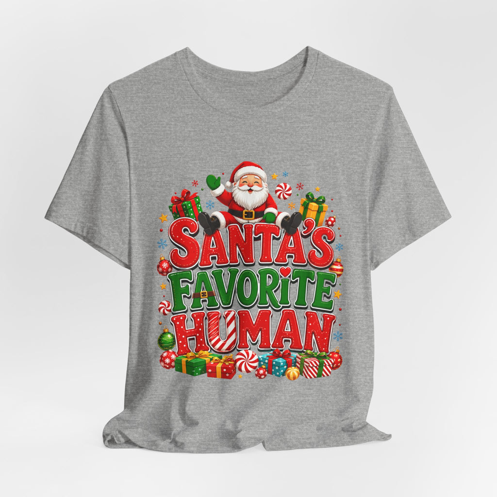 Santa's Favorite Human T-Shirt — Funny Christmas Holiday Tee