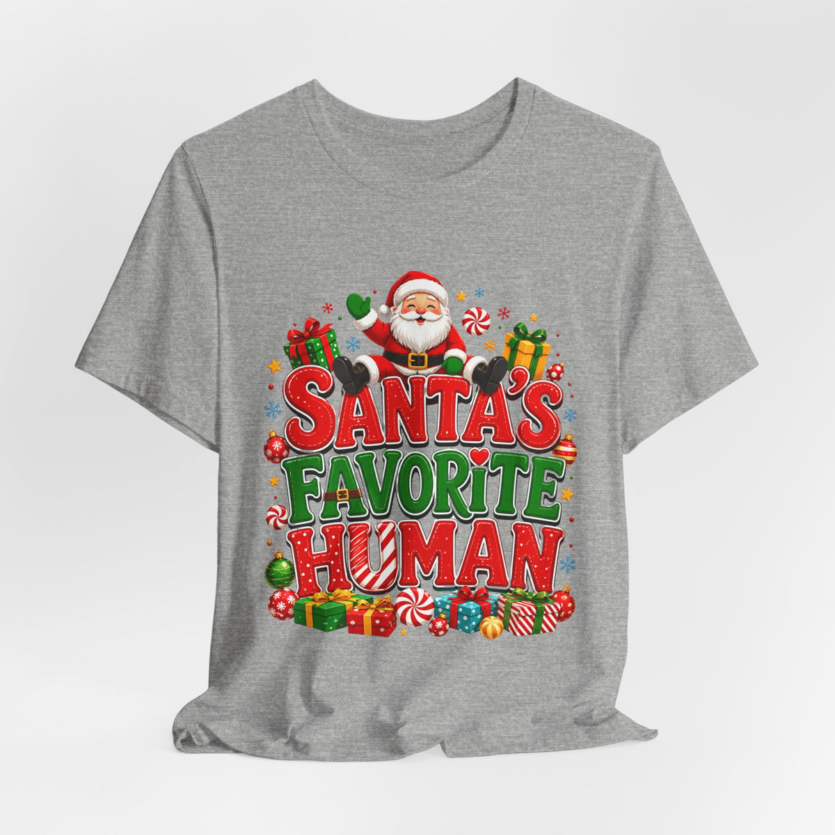 Santa's Favorite Human T-Shirt — Funny Christmas Holiday Tee