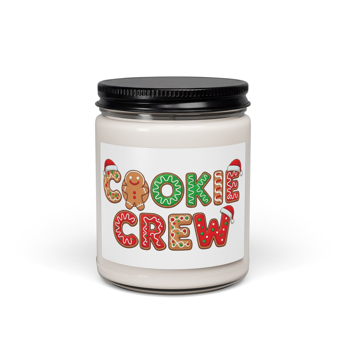 Cookie Crew Holiday Scented Soy Candle — 9oz Christmas Gingerbread Jar