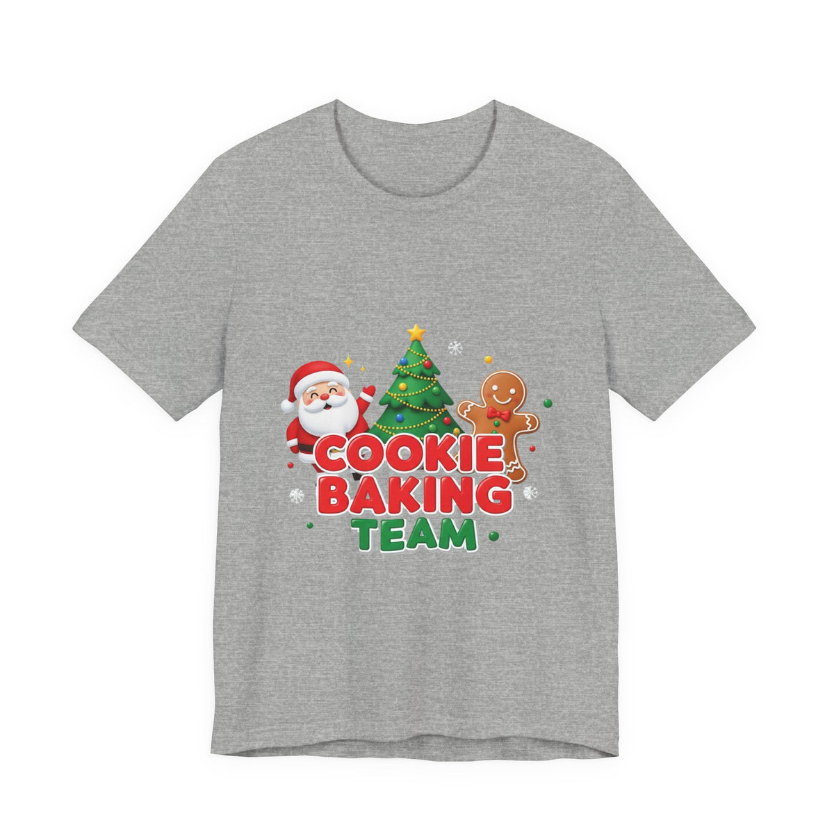 Cookie Baking Team T-Shirt — Christmas Santa & Gingerbread Holiday Tee