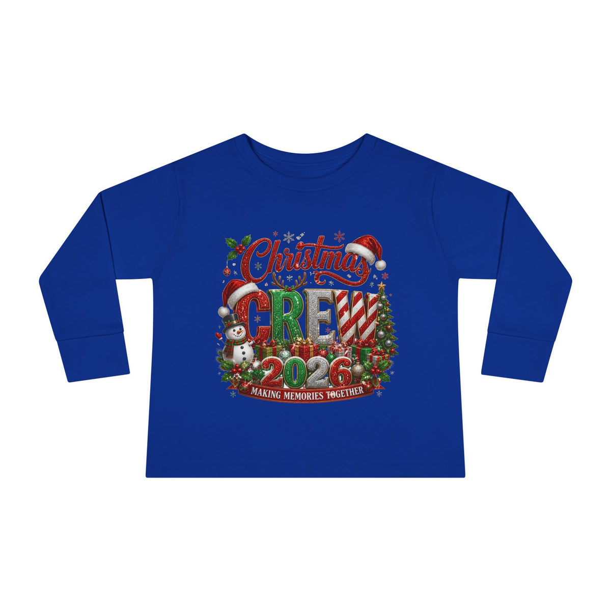 Toddler Long Sleeve Tee — "Christmas Crew 2026" Holiday Shirt
