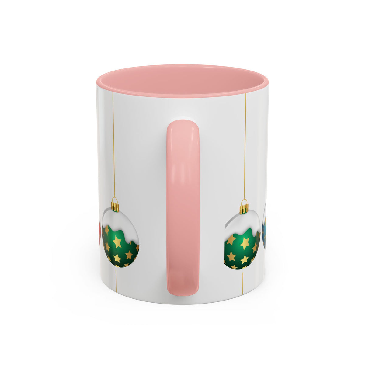 Holiday Ornament Accent Coffee Mug — Festive Christmas Baubles (11/15oz)