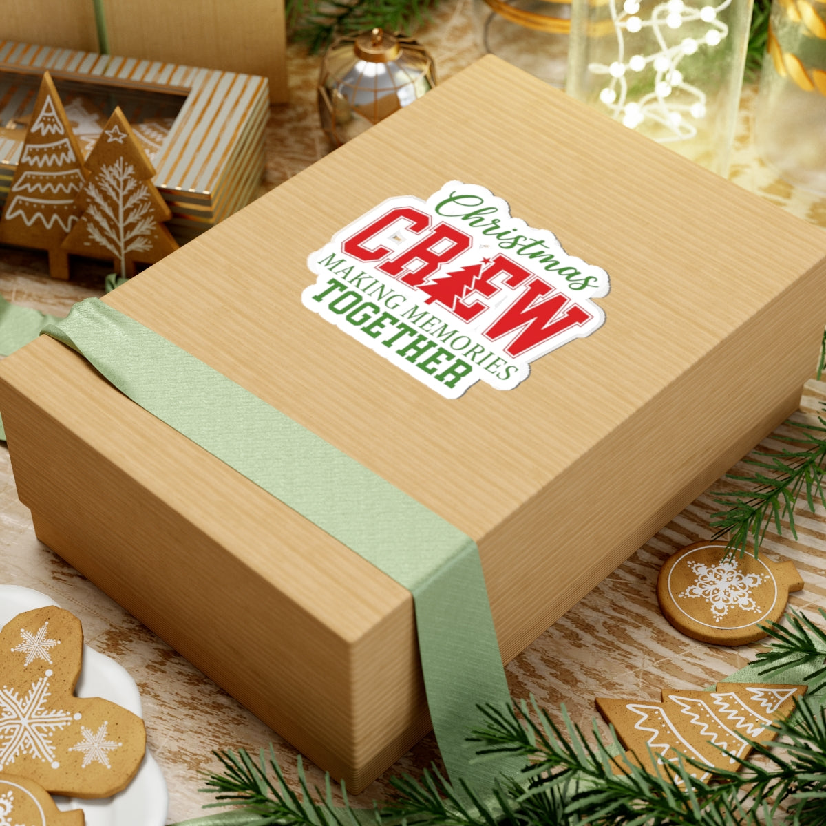 Christmas Crew Kiss-Cut Sticker — "Making Memories Together" Holiday Decal