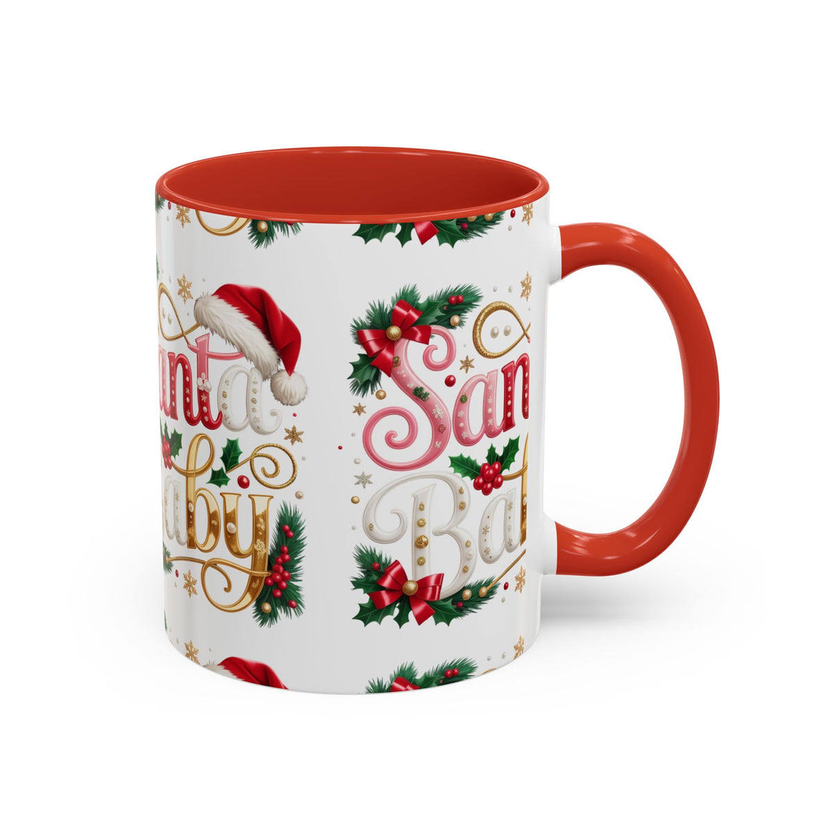 Santa Baby Christmas Accent Mug – Festive Holiday Coffee Cup (11/15oz)