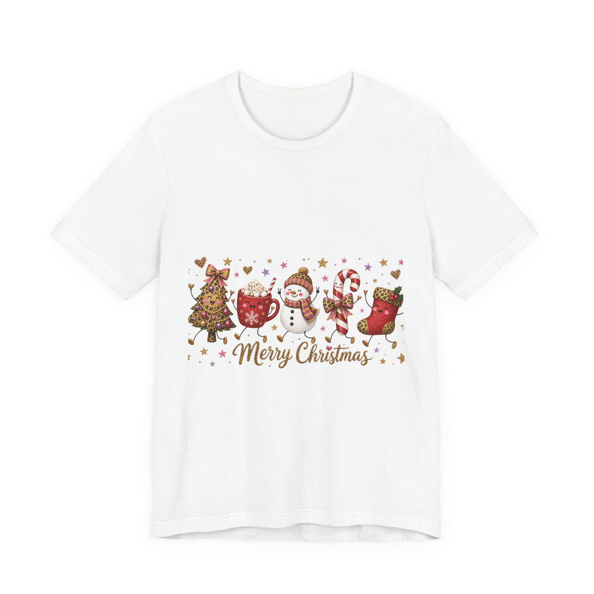 Christmas Characters T-Shirt — 'Merry Christmas' Holiday Graphic Tee