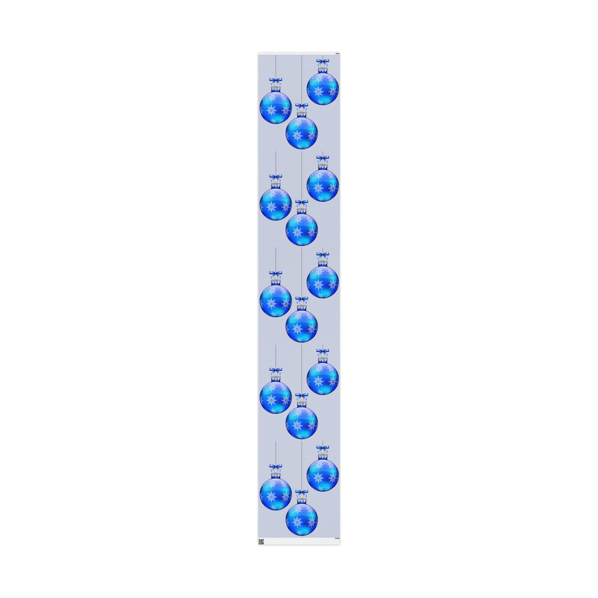 Blue Ornament Wrapping Paper - Holiday Christmas Gift Wrap with Blue Baubles Pattern