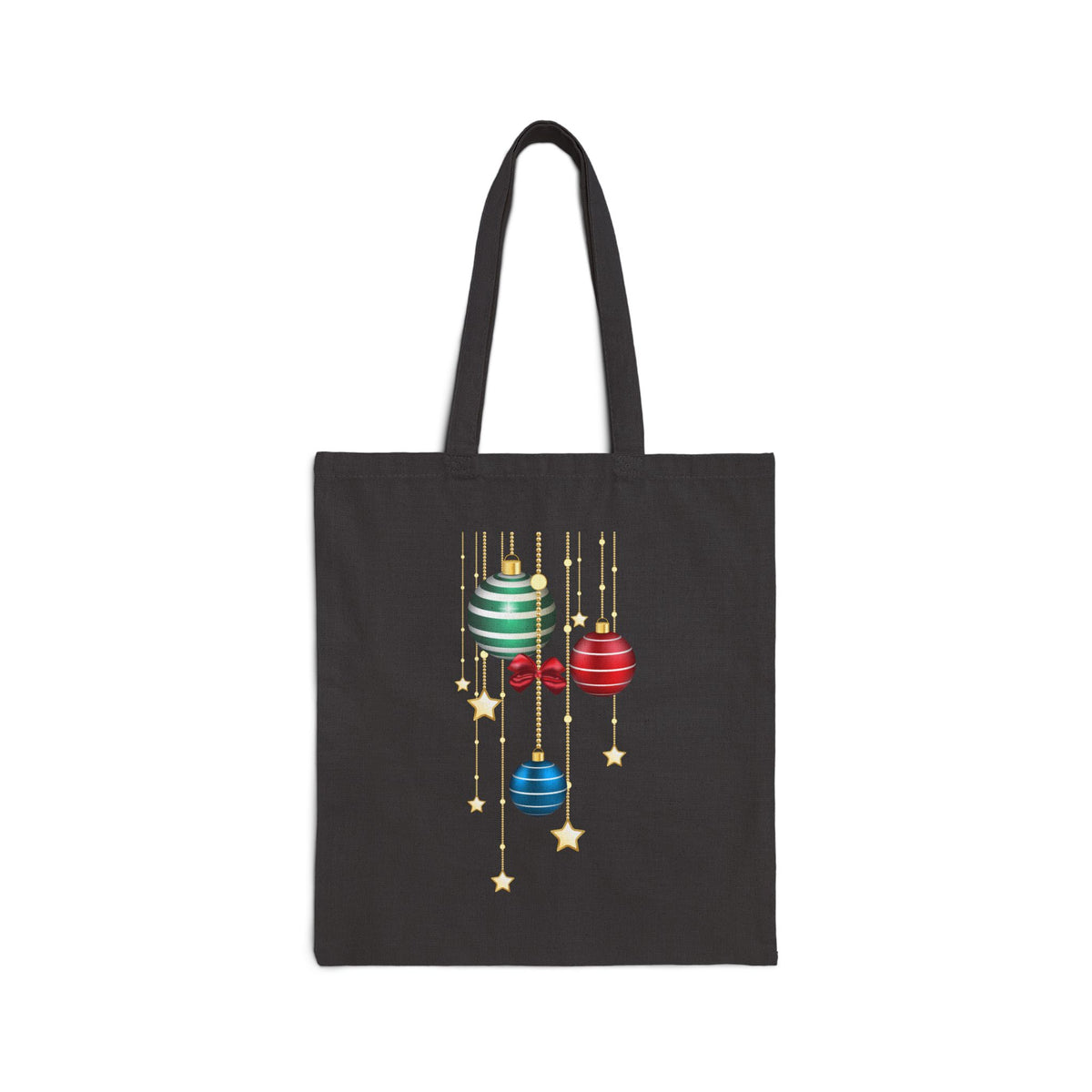 Holiday Ornament Tote Bag – Christmas Baubles Canvas Tote
