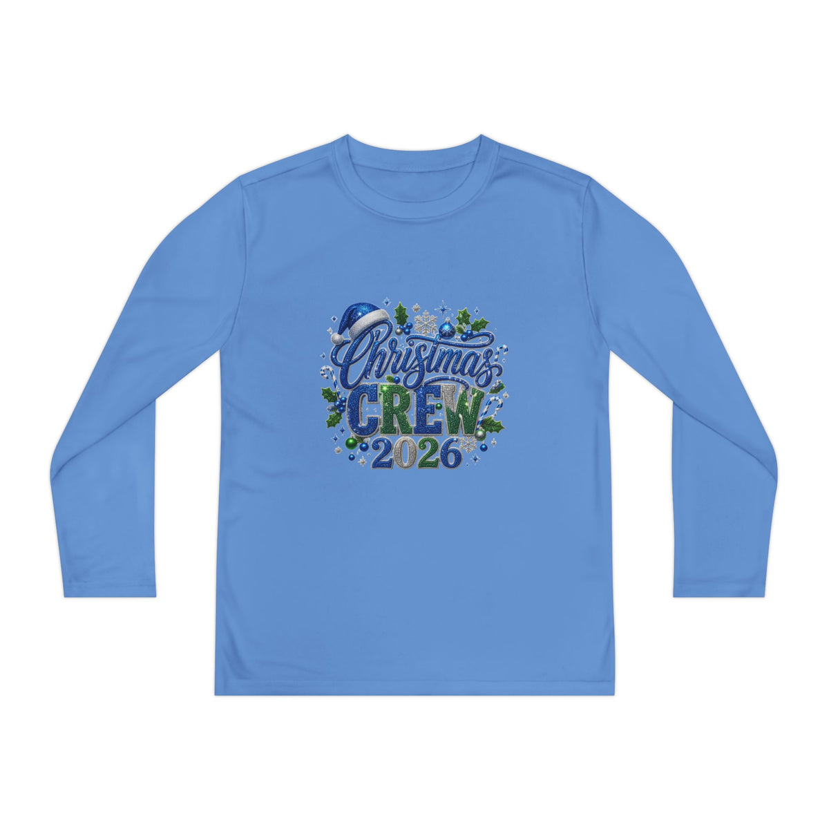 Youth Long Sleeve Tee — "Christmas Crew 2026" Holiday Shirt