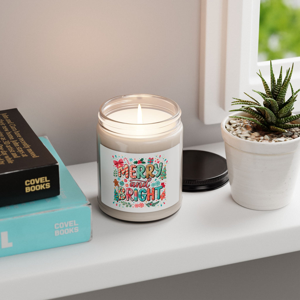 Merry and Bright Scented Soy Candle — 9oz Holiday Christmas Candle