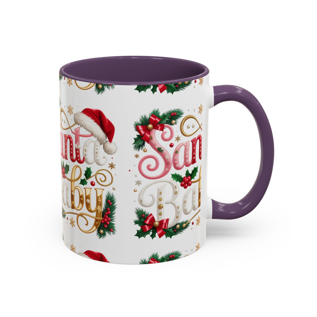 Santa Baby Christmas Accent Mug – Festive Holiday Coffee Cup (11/15oz)