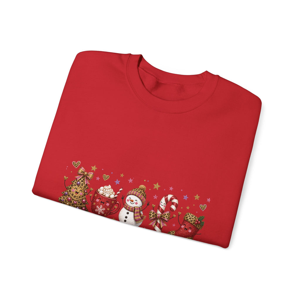 Christmas Crewneck Sweatshirt – Cute Festive Icons & "Merry Christmas" Design
