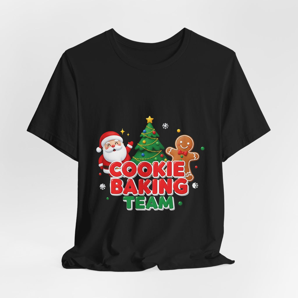 Cookie Baking Team T-Shirt — Christmas Santa & Gingerbread Holiday Tee