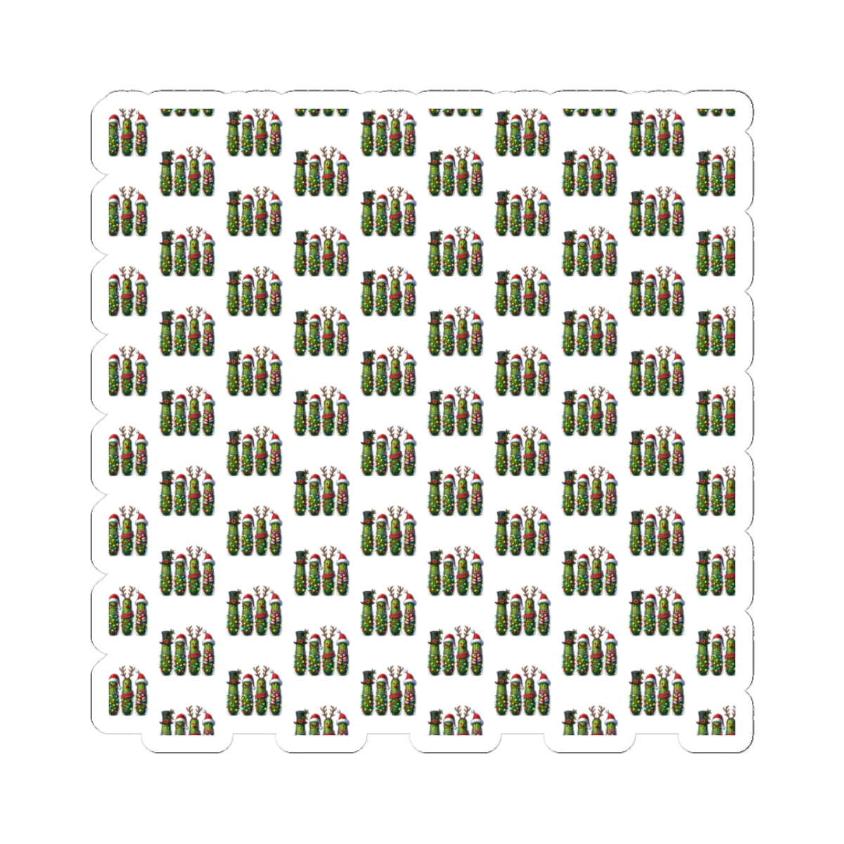 Cactus Pattern Kiss-Cut Sticker Sheet — Mini Succulent Laptop Decals