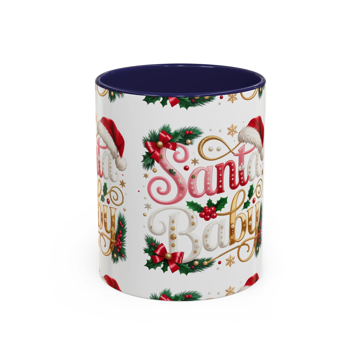 Santa Baby Christmas Accent Mug – Festive Holiday Coffee Cup (11/15oz)
