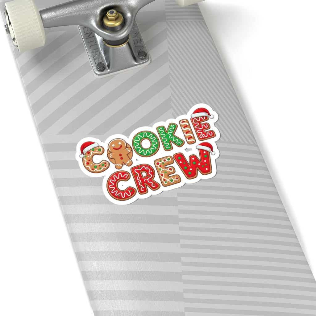Cookie Crew Kiss-Cut Sticker — Festive Christmas Gingerbread Holiday Decal