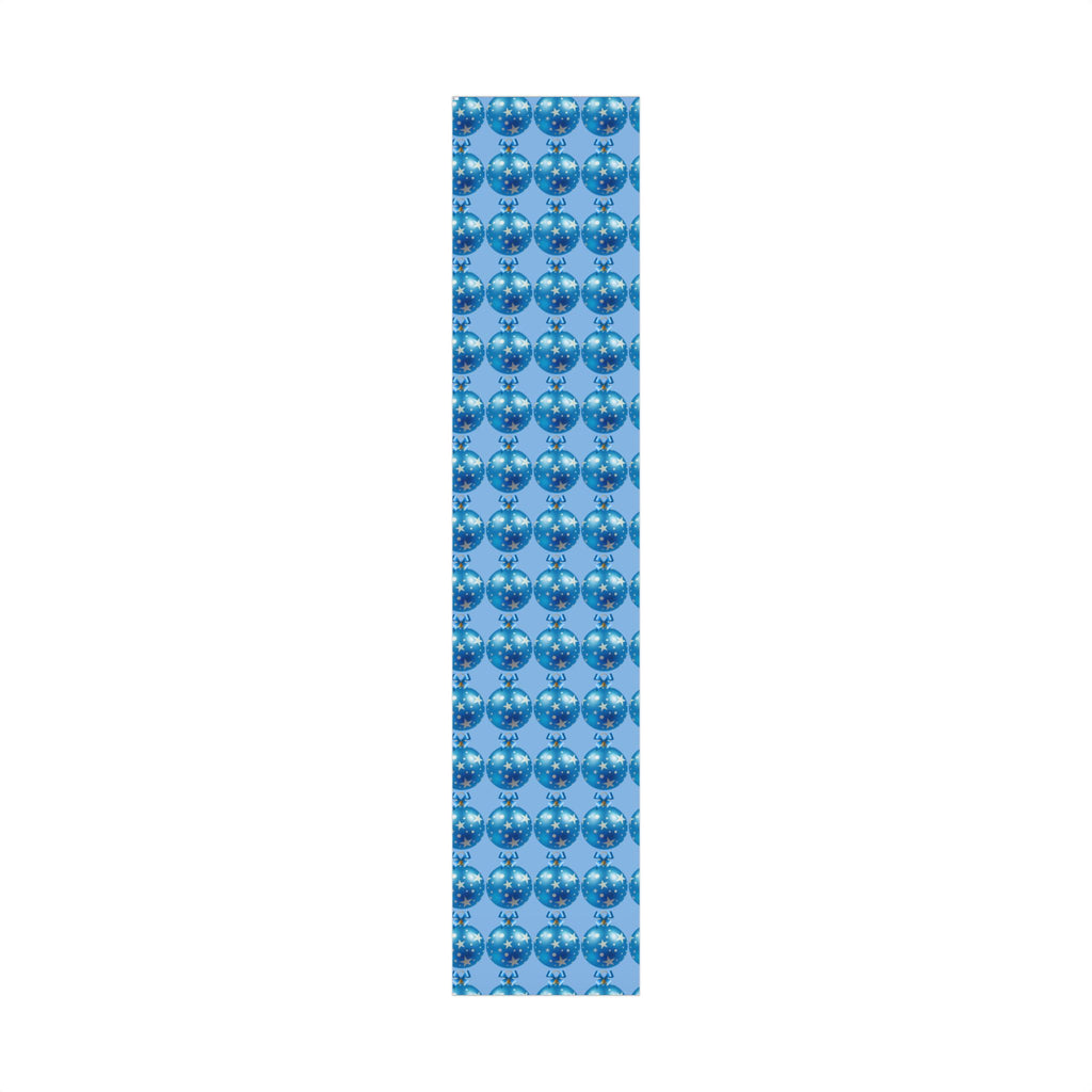 Blue Star Ornament Gift Wrap Paper — Festive Holiday Wrapping for Christmas & Birthdays