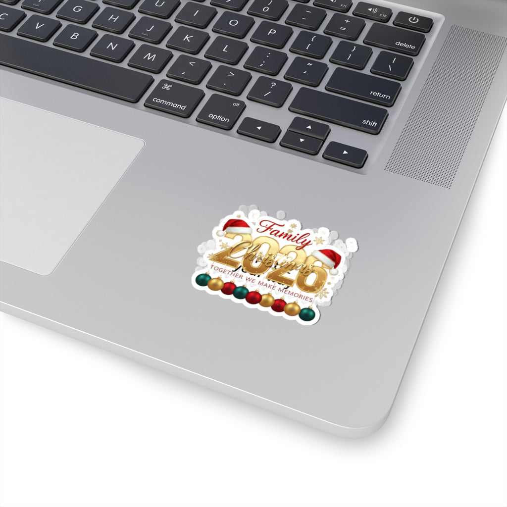 Family Christmas 2026 Kiss-Cut Sticker — "Together We Make Memories" Holiday Decal