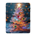 Christmas Tree Sherpa Blanket — Cozy Holiday Fleece Throw