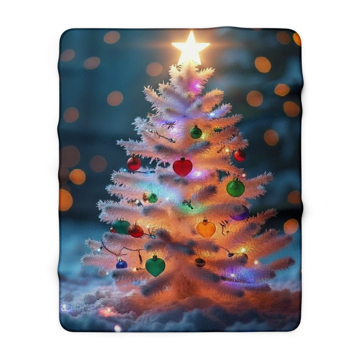 Christmas Tree Sherpa Blanket — Cozy Holiday Fleece Throw