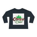 Cousin Crew Toddler Long Sleeve Tee — Christmas Plaid Holiday Shirt for Kids
