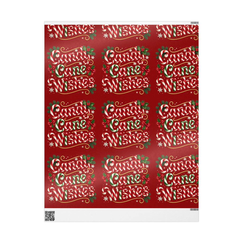Candy Cane Wishes Wrapping Paper – Festive Holiday Gift Wrap