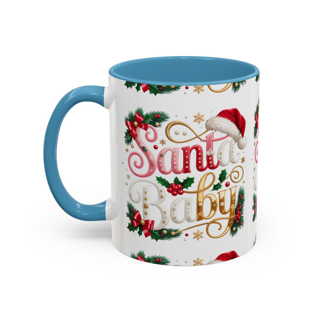 Santa Baby Christmas Accent Mug – Festive Holiday Coffee Cup (11/15oz)