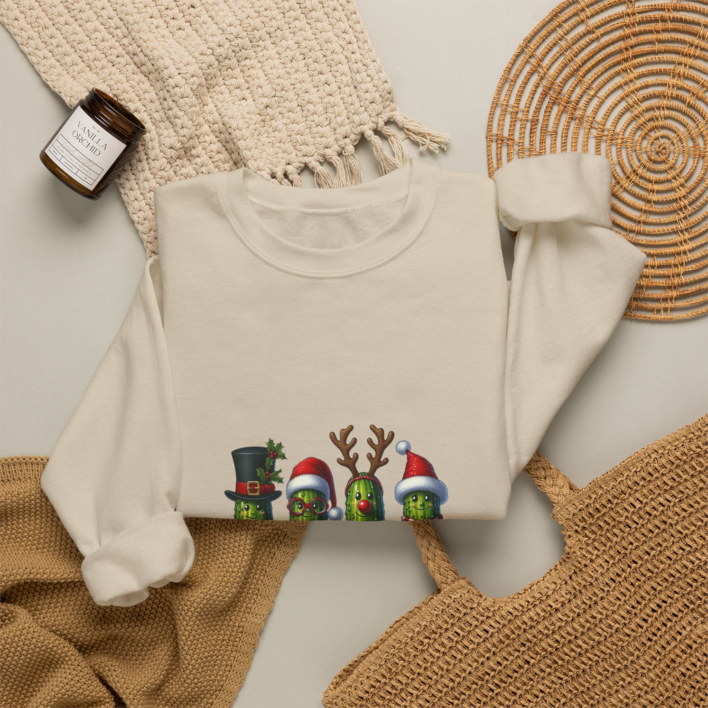 Christmas Pickle Crewneck Sweatshirt — Festive Pickle Family Holiday Sweatshirt