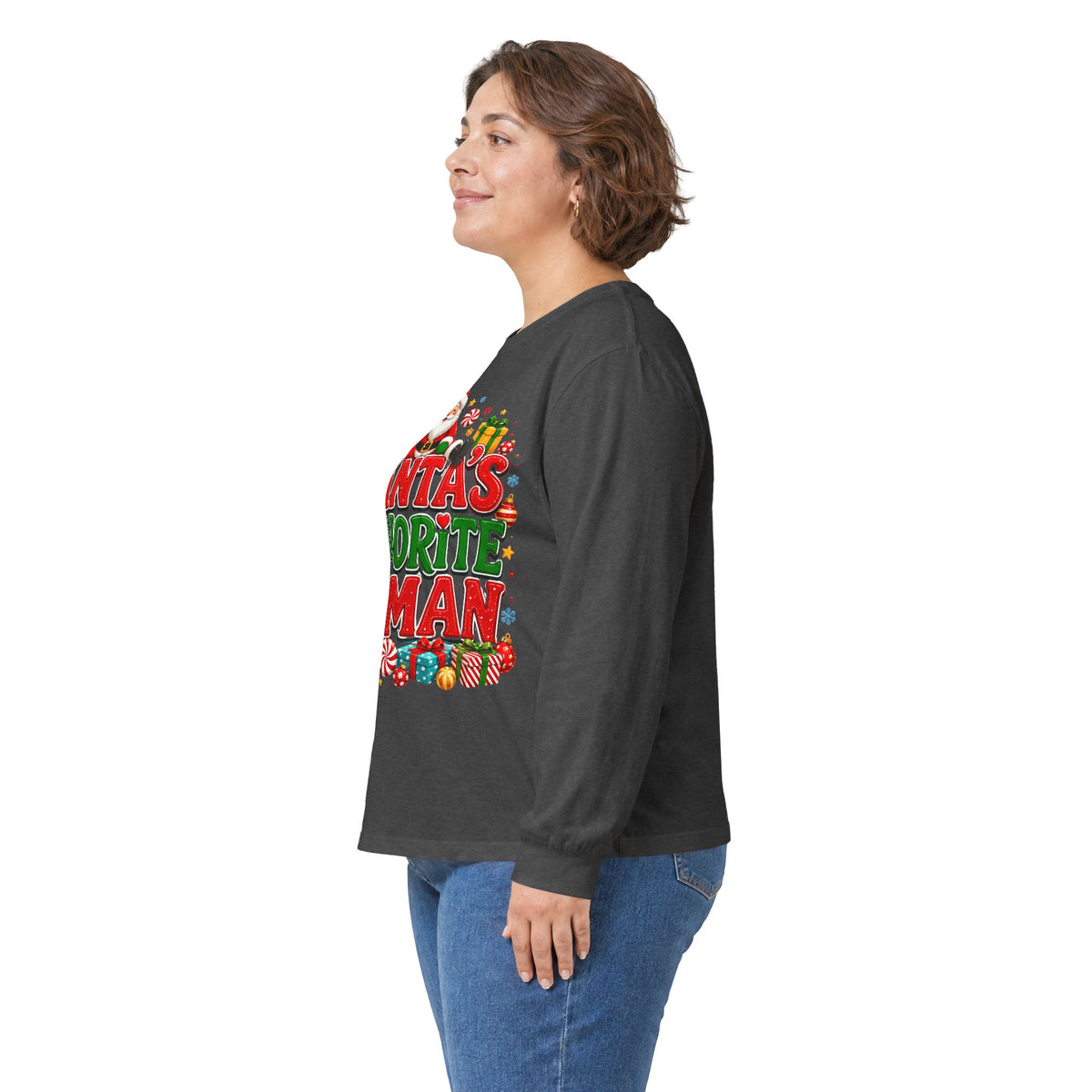 Santa's Favorite Human Long Sleeve Tee