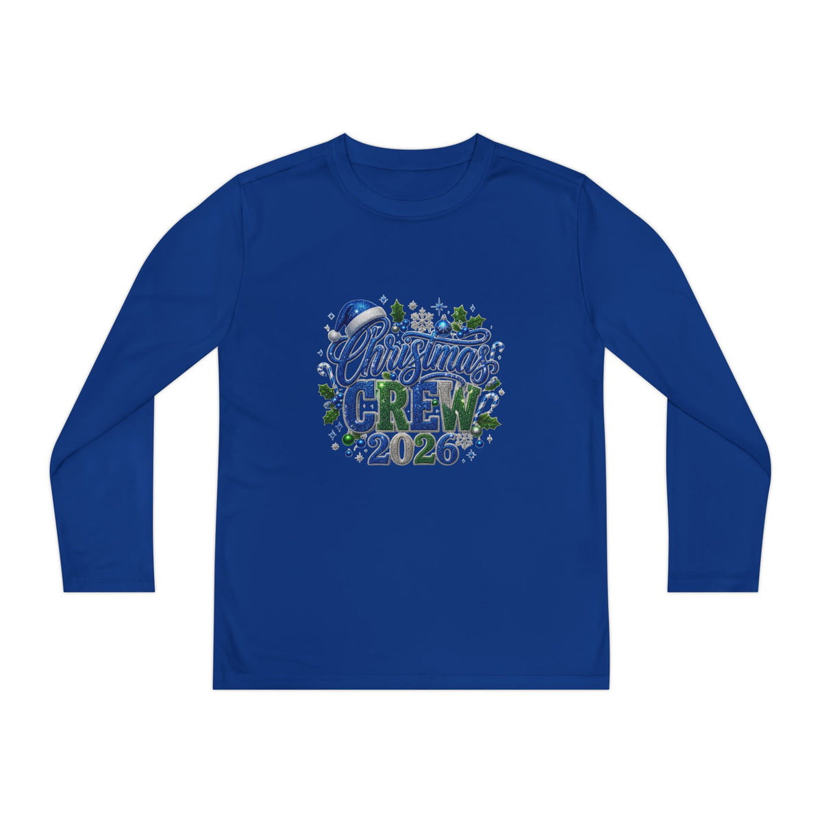 Youth Long Sleeve Tee — "Christmas Crew 2026" Holiday Shirt