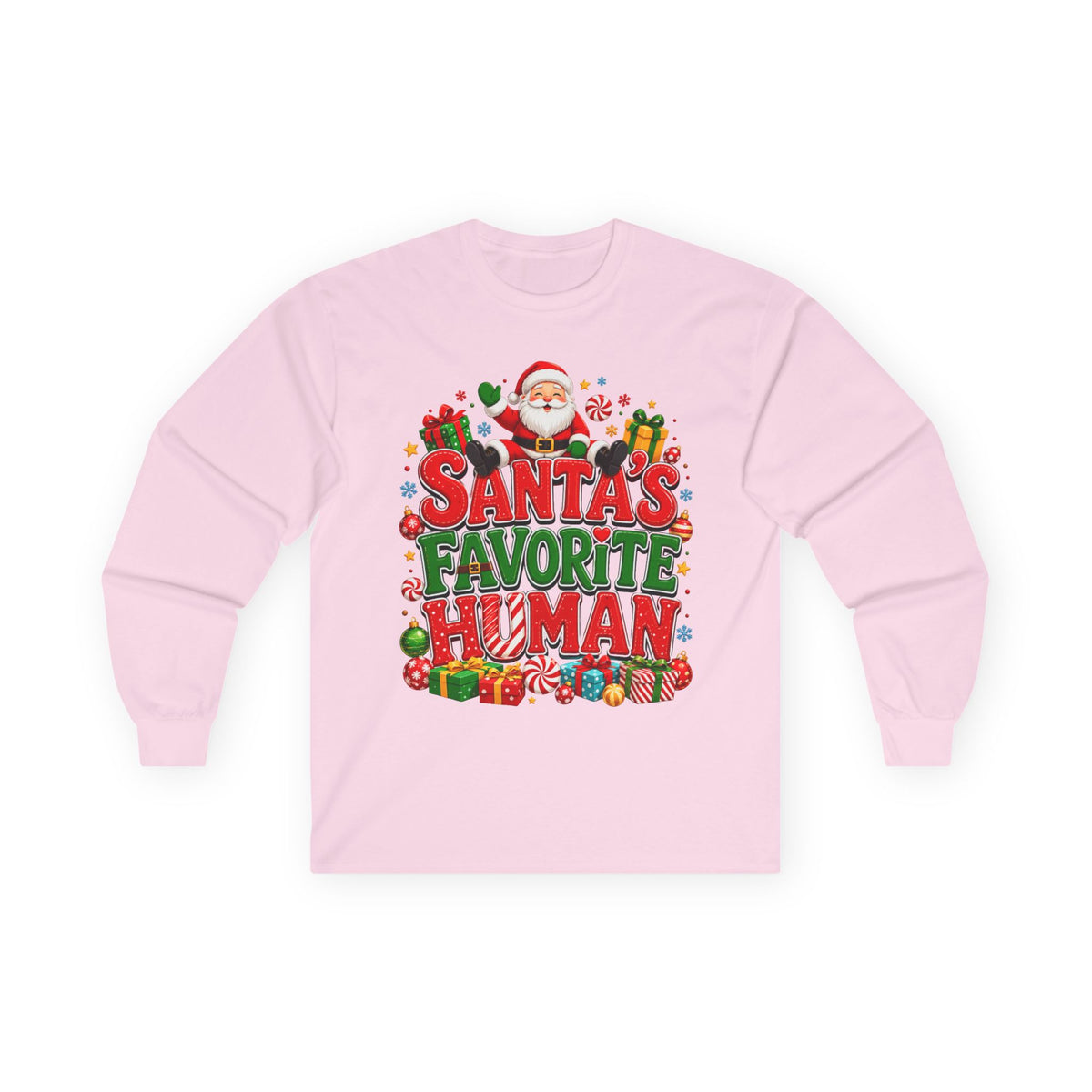 Santa's Favorite Human Long Sleeve Tee