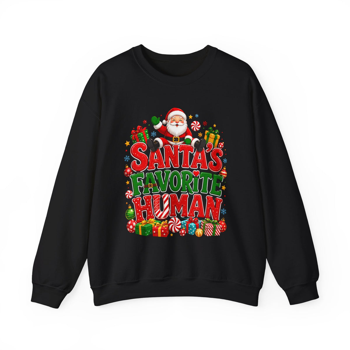 Santa's Favorite Human Crewneck Sweatshirt