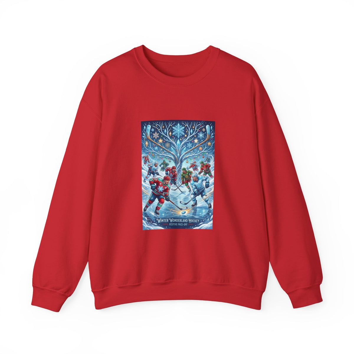 Holiday Snow Skate Crewneck Sweatshirt — Vintage Winter Ice Skaters Graphic