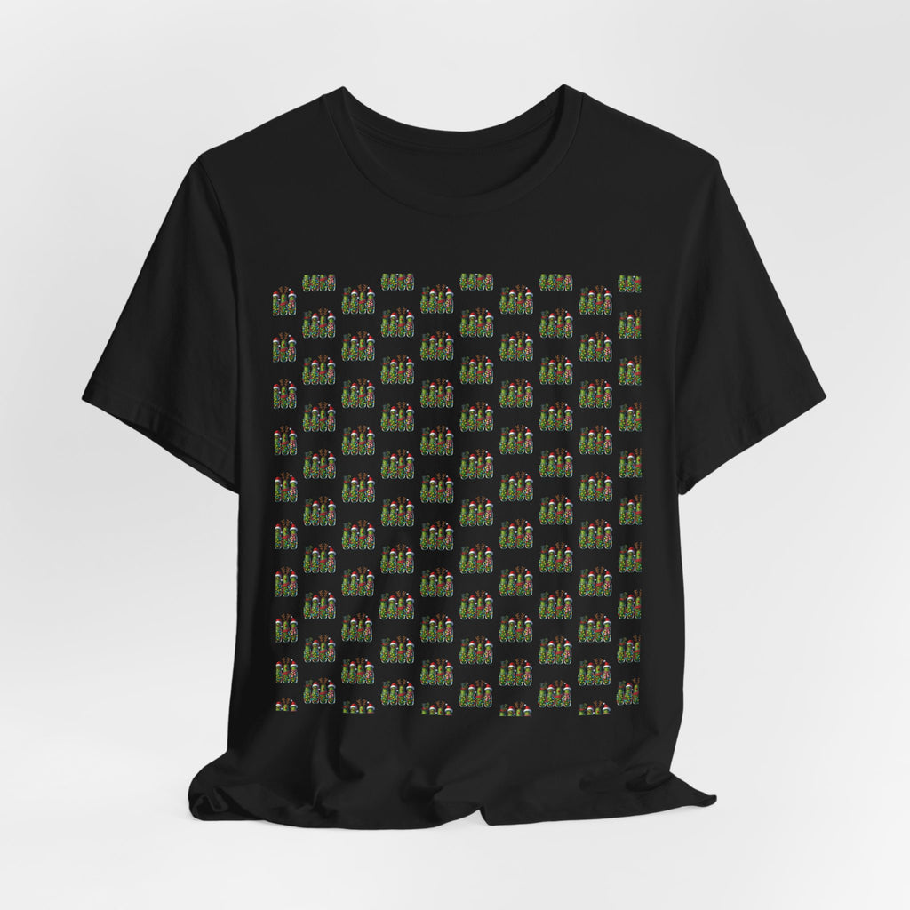 Binocular Pattern T‑Shirt — Retro Explorer Optics Graphic Tee