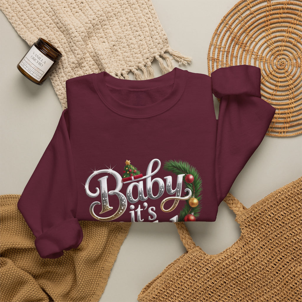 Christmas Sweatshirt - "Baby It's Cold Outside" Festive Crewneck