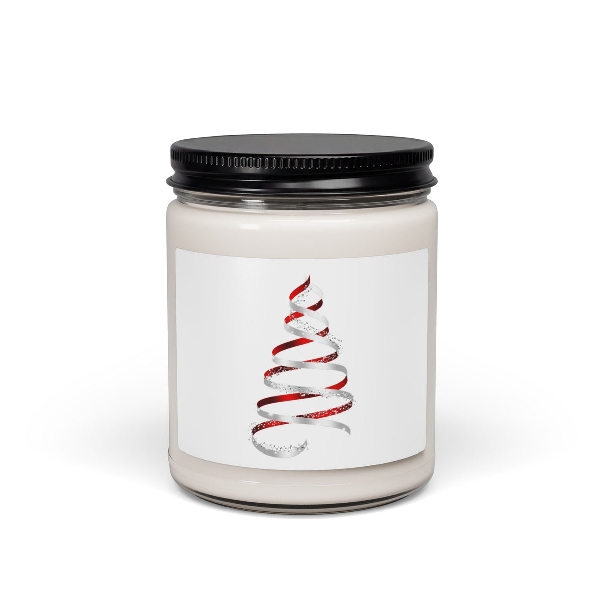 9oz Soy Candle — Red Ribbon Christmas Tree Scented Candle