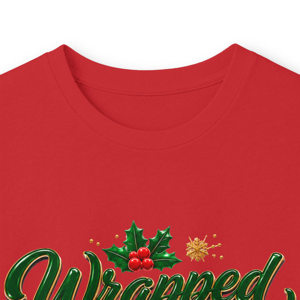 Long Sleeve Tee — "Wrapped in Christmas Love" Holiday Graphic Shirt