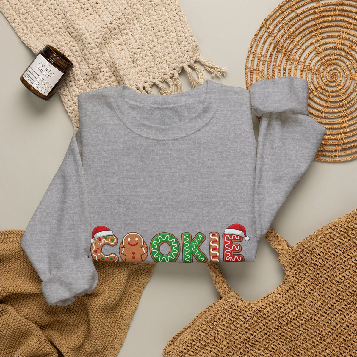 Cookie Crew Crewneck Sweatshirt — Cute Christmas Holiday Baking Graphic