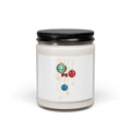 Holiday Ornament Soy Candle — 9oz Scented Christmas Candle with Red & Green Bauble Design