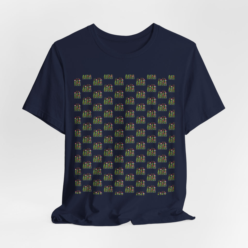 Binocular Pattern T‑Shirt — Retro Explorer Optics Graphic Tee