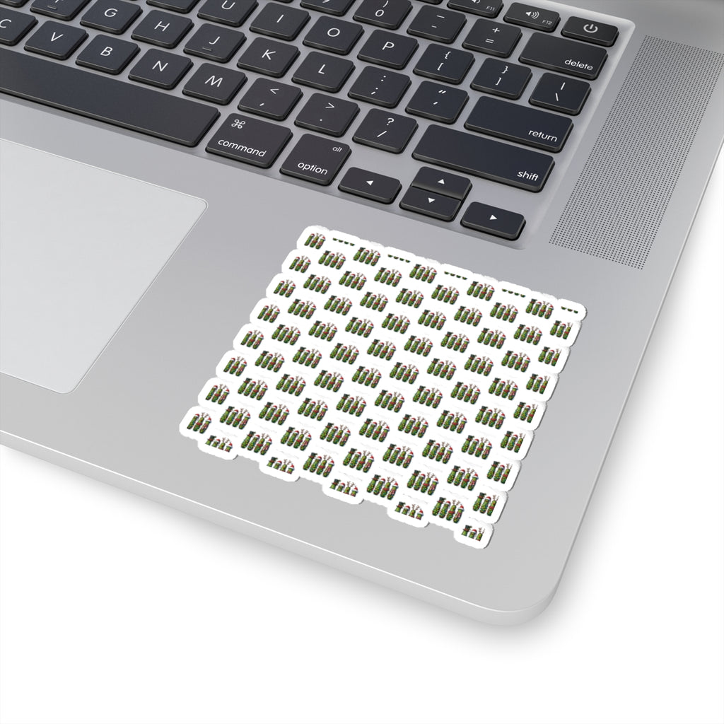 Cactus Pattern Kiss-Cut Sticker Sheet — Mini Succulent Laptop Decals