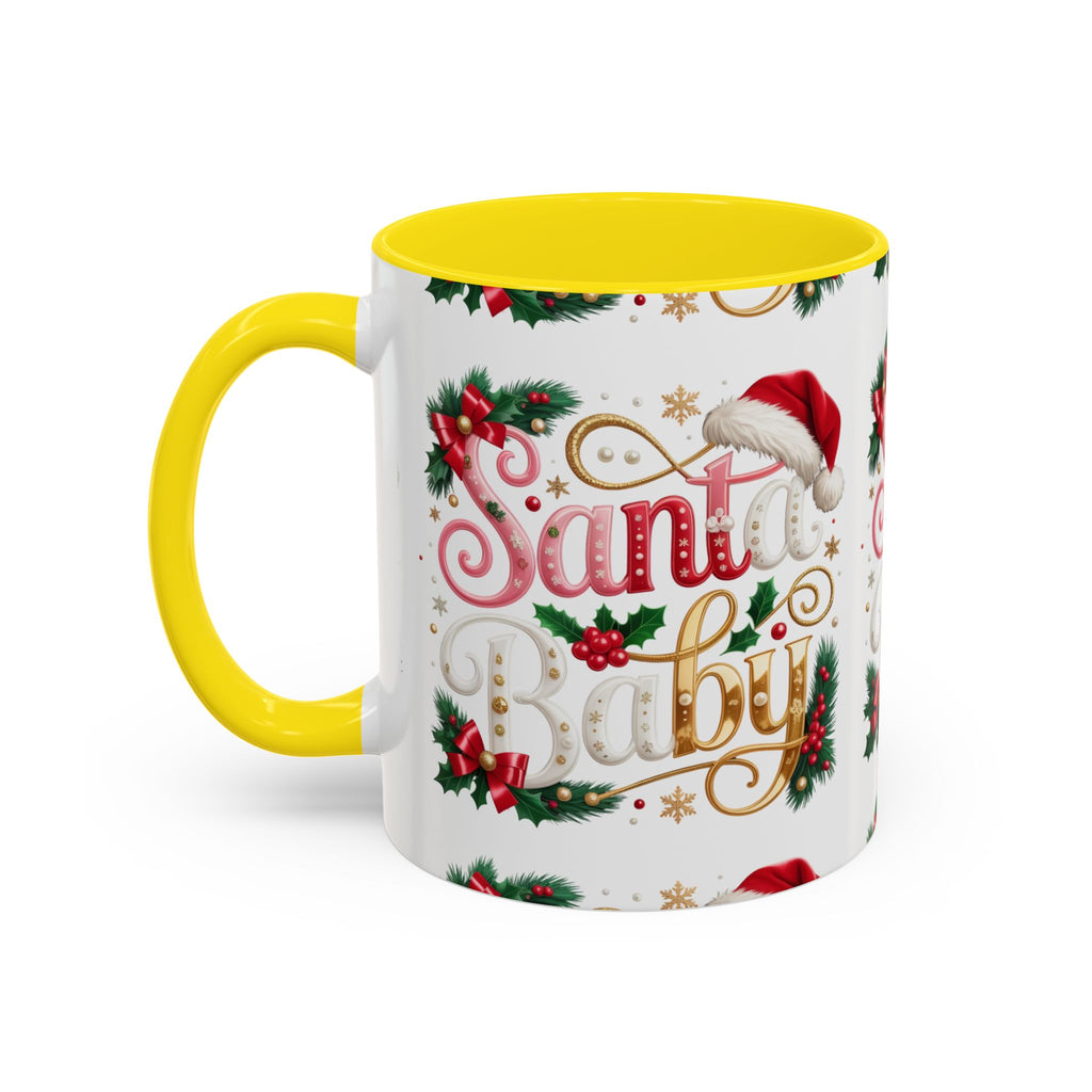 Santa Baby Christmas Accent Mug – Festive Holiday Coffee Cup (11/15oz)