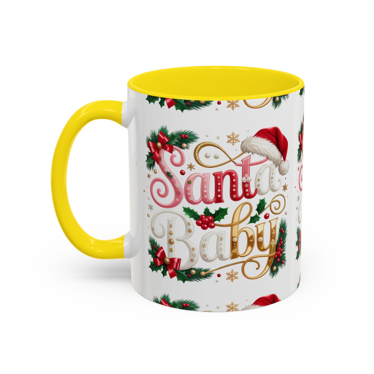 Santa Baby Christmas Accent Mug – Festive Holiday Coffee Cup (11/15oz)