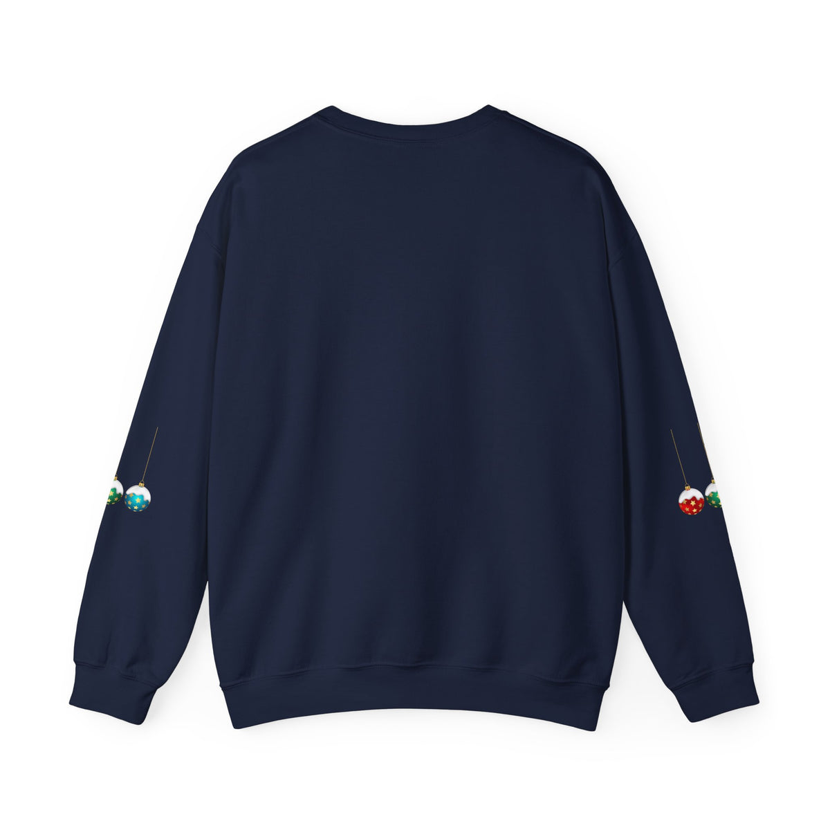 Holiday Ornaments Crewneck Sweatshirt — Hanging Baubles & Stars Christmas Sweater