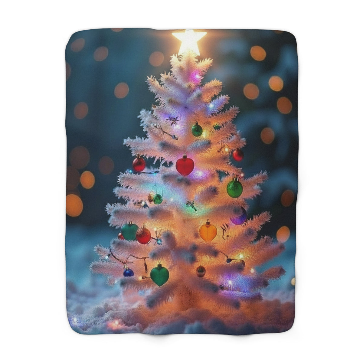 Christmas Tree Sherpa Blanket — Cozy Holiday Fleece Throw