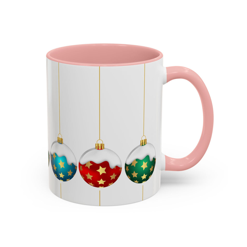 Holiday Ornament Accent Coffee Mug — Festive Christmas Baubles (11/15oz)