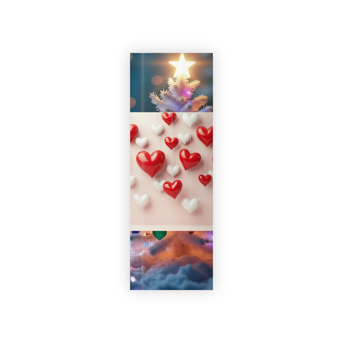 Valentine Heart Hanging Gift Wrap Roll — Romantic Red & White Wrapping Paper