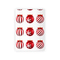 Christmas Ornament Gift Wrap Roll — Red Striped & Snowflake Bauble Wrapping Paper